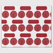 Kerstman Werkplaats Aangepaste Naam Kerst Stempel Cadeaupapier (Vlak)