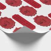 Kerstman Werkplaats Aangepaste Naam Kerst Stempel Cadeaupapier (Hoek)