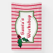 Kerstman Werkplaats Bannerbord Spandoek (Verticaal)