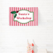 Kerstman Werkplaats Bannerbord Spandoek (Insitu)
