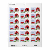 Kerstman Werkplaats Etiket (Full Sheet)