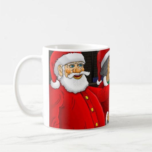 Kerstman Werkplaats Koffiemok (Links)