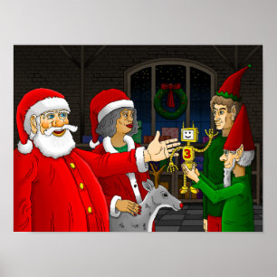 Kerstman Werkplaats Poster