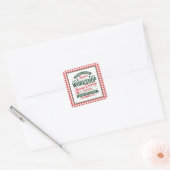 Kerstman Werkplaats Speciale Kerstman Levering Ger Vierkante Sticker (Envelop)
