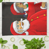 Kerstman Werkplaats Theedoek (Gevouwen)