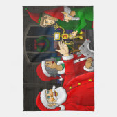 Kerstman Werkplaats Theedoek (Verticaal)
