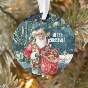 Kerstman Western Cowboy Kerstmis Ornament