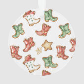 Kerstman Western Cowboy Kerstmis Ornament (achterkant)