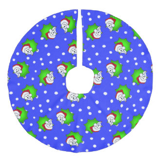 Kerstman Westies Tree Rok Imitatie Linnen Kerstboom Kleed
