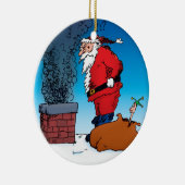 Kerstman Whiz-versiering Keramisch Ornament (Rechts)