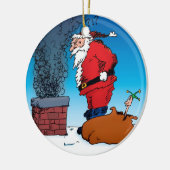 Kerstman Whiz-versiering Keramisch Ornament (Links)