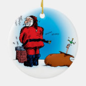 Kerstman Whiz-versiering Keramisch Ornament (Achterkant)