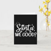 Kerstman Wij Goed Grappig Ondeugend of Mooi Lijst  Kaart (Gele Bloem)
