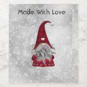 Kerstman      wijn etiket (Enkel label)