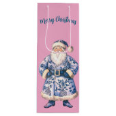 Kerstman wijncadeautas wijn cadeautas (Voorkant)