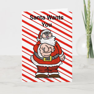 Kerstman wil toiletpapier Grappige Kerstkaart Kaart