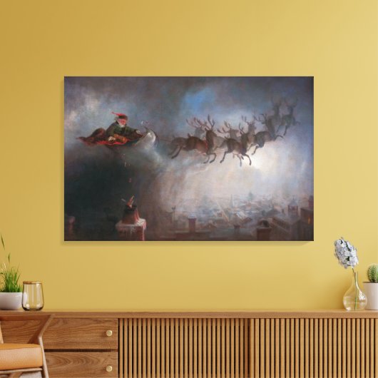 kerstman | William Holbrook Beard | Canvas Afdruk (Insitu (Woonkamer))