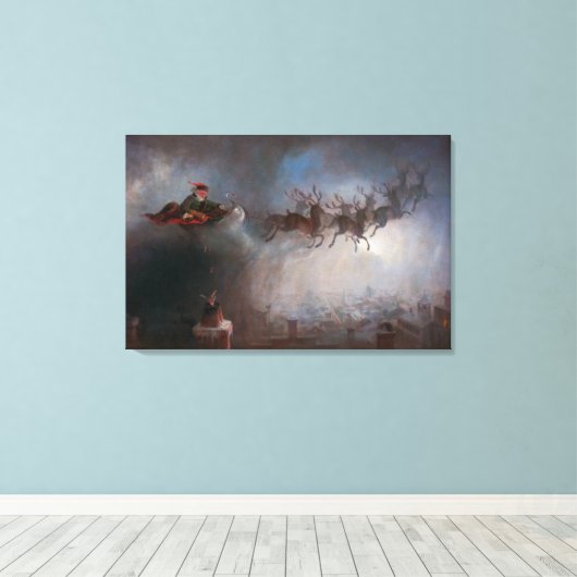 kerstman | William Holbrook Beard | Canvas Afdruk (Insitu (Houten vloer))