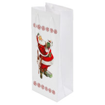  kerstman Wine Gift Bag