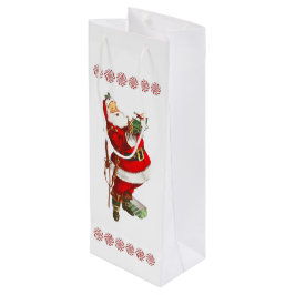  kerstman Wine Gift Bag Wijn Cadeautas