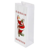  kerstman Wine Gift Bag Wijn Cadeautas (Voorkant Gekanteld)