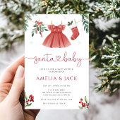 Kerstman Winter Kerstvakantie Baby Shower Kaart