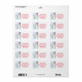 Kerstman Winter Sneeuw Scene Etiket (Full Sheet)