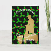 Kerstman wordt Gevist Feestdagen Kaart (Voorkant)