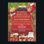 Kerstman Workshop Uitnodiging Kerstfeest<br><div class="desc">Kerstman's Workshop Kerstfeest Uitnodiging. Aanpassen voor elk evenement.</div>