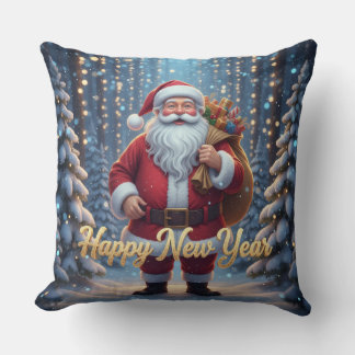 Kerstman Worp Kussen | Gelukkig Nieuwjaar Magische