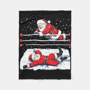 Kerstman Worstelaar Worstelaar Kerstmis Xmas Paja Fleece Deken