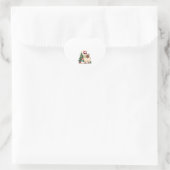 Kerstman Xmas Grappige Lama Luiaard Kerstmis (2) Hart Sticker (Tas)