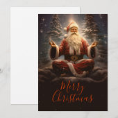 Kerstman Yoga Feestdagenkaart (Voorkant / Achterkant)