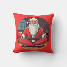 Kerstman Yoga Kussenhoes Kussen