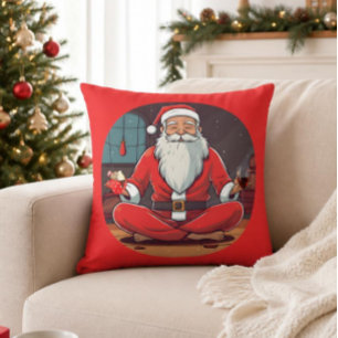 Kerstman Yoga Kussenhoes Kussen