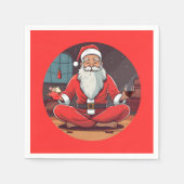 Kerstman Yoga Pose Servet (Voorkant)