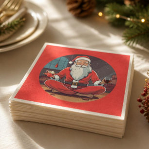 Kerstman Yoga Pose Servet