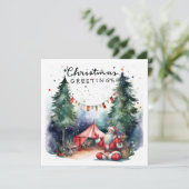 Kerstman Yoga Uitnodiging voor feest (Staand voorkant)