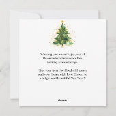 Kerstman yogaclub uitnodiging voor feest (Achterkant)