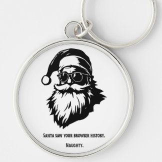 Kerstman zag je browsegeschiedenis - Sleutelbos Sleutelhanger