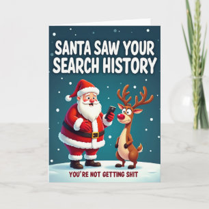 Kerstman zag je geschiedeniskaart kaart
