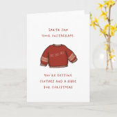 Kerstman zag je instagram - Kerst Kaart (Gele Bloem)