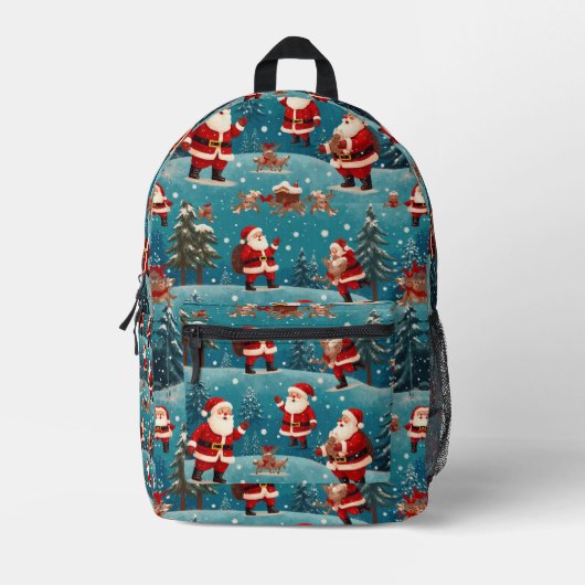 Kerstman Zak 2 Bedrukte Rugzak (Voorkant)