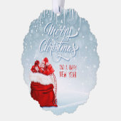 Kerstman Zak Kerst Ornament Cadeaubord Kaart (Links)