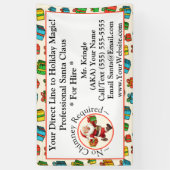 Kerstman Zakelijke Kaart Banner Vakantiemagie (Verticaal)