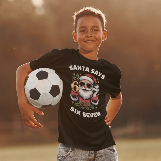 Kerstman zegt 6-7 Six Seven Meme Kerstmis T-shirt
