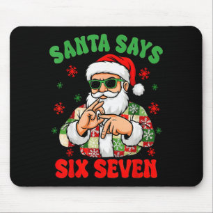Kerstman zegt 6 7 Zes Zeven Gen Z Alpha Meme Muismat
