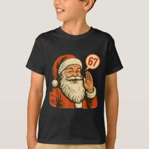 Kerstman zegt 6 7 Zes Zeven Gen Z Alpha Meme Slang T-shirt
