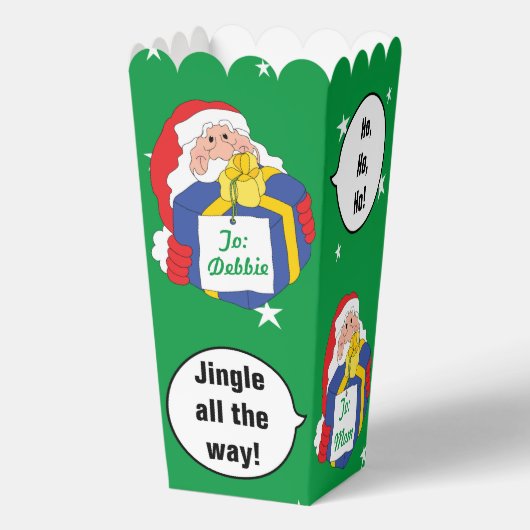 Kerstman zegt dat het gunst dozen bedankdoosjes (Achterkant)