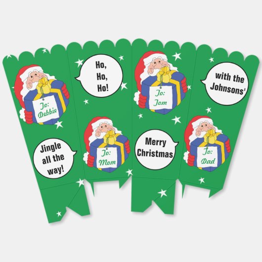 Kerstman zegt dat het gunst dozen bedankdoosjes (Ongevouwen)